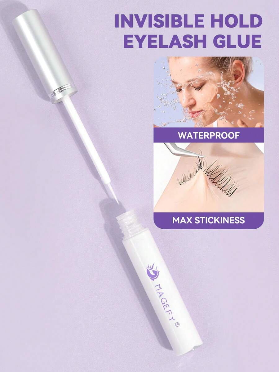 MAANGE 1pc Eyelash Glue, Transparent And Strong After Drying, Suitable For Daily Use Fake Eyelash Tool, Convenient To Carry Set, Travel Essential Eyelash Glue - Multicolor - View 1