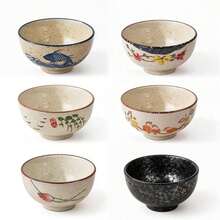 5/6pcs Japanese Style Ceramic Soup Spoons, Household Spoons, Rice Spoons, Dessert Spoons, Coffee Spoons, 6 Different Patterns, Underglaze Design, Microwave And Oven , Suitable For Daily Family Use And Restaurant - View 21