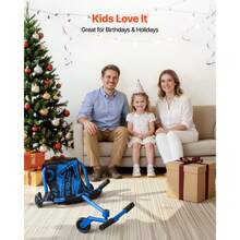Ride On Scooter 150 Lbs Swing Side-To-Side For Amazing Riding Blue, For Ages 4+, Powered By Zig-Zag Motion, Ride On Toy With 3 Adjustable Length, Brake Lever, Hard Surface Indoor & Outdoor - Blue - View 6