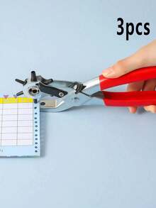 1pc/2pcs (Puncher + Steel File) Multi-Function Belt Punching Tool, Universal Handheld Belt Punching Pliers, Leather Belt Hole Puncher, 8.5 Inch Heavy Duty Rotary Manual Belt Punching Tool, Suitable For Watch DIY Home Use - Multiple Styles - View 14