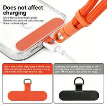 Multi-Color Durable Phone Lanyard With Zinc Alloy Safety Buckle, Outdoor Commute Anti-Loss Portable Wrist Strap, 7mm Thickened Adjustable Wear-Resistant Rope Body + Fabric Inner Insert, Precision Woven Fade-Resistant And Anti-Pilling - Short Lanyard With Gasket, Multi-color - View 3