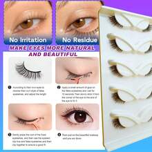5 Pairs Brown False Eyelashes Soft Fluffy 3D Faux Mink, Natural Soft Hand-Woven - Halloween Date Party Essential, Skin-Friendly Non-Irritating No Residue, Reusable, Atmospheric Brown Tone Eyelashes, Suitable For Commute Daily Charm And Special Occasions - View 7