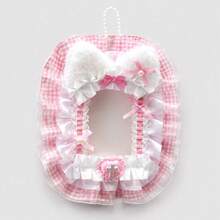 6pcs Cute Japanese Style Lace Photo Card Holders, 6 Colors Plaid Fabric Lanyard Badge Holders, 3 Inch Photo Card Sleeves, Anime ACG Collection Card Storage, Idol Photo Protective Covers, Keychain Bag Pendant, Student ID Card Holder, Gift For Girl Fans - One Size Fits All - View 16
