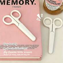 3/1pc Mini White Scissors, Portable Stainless Steel Paper Cutter, Handmade Stationery, Office & Study Gift, Men's Tool - AA - View 6