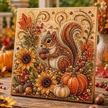 1 Set DIY Christmas Pearl Diamond Painting Art Kit, Includes Frame, Beads, Rhinestones, Handmade 3D Holiday Decoration, Adult Gift, Classic Design Beaded Decor Set - A - View 37