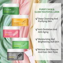 Hllozzi 100ml Mud Mask, Available In Turmeric, Green Tea And Rose Flavors. Contains Aloe Vera Extract, Deeply Moisturizing And Brightening. Suitable For All Skin Types, Perfect Gift For Halloween Makeup And Skincare. - 100ml/3.38fl.oz - View 4