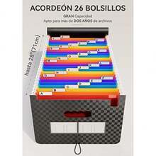 - Clasificador de fuelles archivador de almacenamiento de 26 compartimentos con tapa A4, camisa de papel administrativo, documen - tipo de estilo como en la imagen - Ver 2