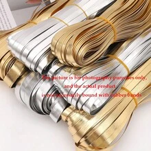 beadia 5M 0.5-2.5cm 金色/銀色人造皮革繩，柔軟可彎曲手工繩，適用於珠寶製作、手錶錶帶、包包提把與家居裝飾，繩狀光滑質感 - 扁繩 - 查看 4