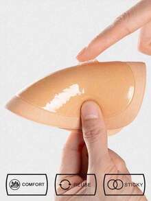 2/4 Packs Triangular Push Up Pads, Ultra Sticky Seamless Silicone Sponge Inserts Lift Nipple Covers For Swimwear Lingerie - Heart-shaped - View 4