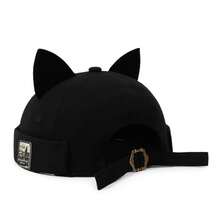 1 buah Topi Kerja Tanpa Pinggiran dengan Bentuk Telinga Kucing, Unisex, Topi Kerja Vintage dengan Pinggiran Melengkung - MultiWarna - View 12
