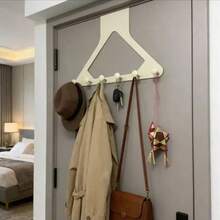 1pc Large Upgraded Triangle Door Hook, Over-The-Door Coat Rack, Thickened Plastic Material, Strong Stability, Great Load-Bearing Capacity, Suitable For Hanging Clothes, Bags, Keys, Hats - View 7