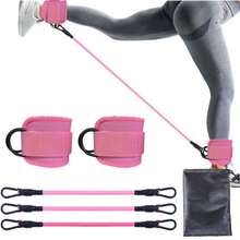1/2pcs Ankle Strap Resistance Band With D-Ring, Adjustable Elastic Ankle Cuff For Home, Gym And Leg Training - Multicolor - View 1
