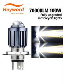 Heyword 1pc H4 LED Motorcycle Headlight Bulb HB2 9003 12V-24V High/Low Beam Suitable For Scooter Motorcycle LED Headlight Bulb Conversion Kit White - Beige - View 2