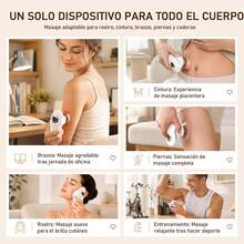 Máquina de modelado corporal 4 en 1, herramienta de masaje para piel con celulitis, masajeador portátil con calor y vibración, succión de 9 niveles, masajeador de ventosas para piernas, ideal para uso en casa y viajes - Blanco - Ver 6