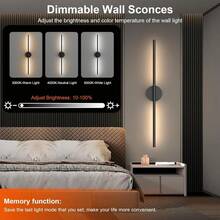 2pcs Black/Gold Battery Powered Wall Lights, 3000/4000/6000K With Remote Control And Timer Function, 71.88cm Dimmable LED Wireless Wall Lights, Suitable For Living Room, Bedroom, Hallway, Hotel And Home Decor - Multicolor - View 11