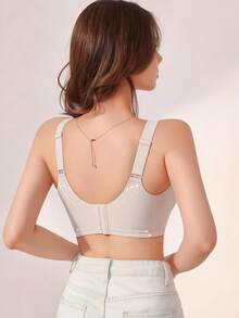 Elisvara Women's Full Coverage Wireless Minimizer Bra, Lift And Support, Thin Fabric, Prevent Sagging, Smooth Silhouette - Light Grey - View 2