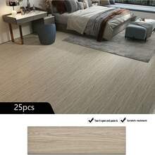 25pcs Wood Grain Long Strip PVC Self-Adhesive Floor Stickers, Thick Wear-Resistant Home Whole House Concrete Floor Renovation, Rental & Commercial Use - Floor Stickers 25pcs - View 14
