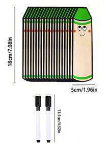 10pcs Pencil Shaped Lucky Cards DIY Erasable Handwritten Cards 4 Colors Suitable For Classroom Home Teaching Aid Back To School Essential - Multicolor - View 19