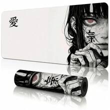 1Pc Art Black‑White Anime Girl Desk Mat, Japanese Style Unisex Mouse Pad For Anime Enthusiasts, For Office Desk Decor, Christmas Decoration, Party Gifts, Back‑To‑School Gifts & Office Supplies - Anime Girl - View 6