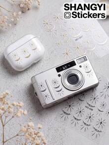 2 Styles Oracle Holy Light Pattern Decorative Stickers, Easy-Peel Adhesive Backing, Firm Adhesion, Freely Combinable Layout, Suitable For Phone Cases, Water Bottles, Digital Accessories, Various Storage Containers And Desktop Items, Used For Object Appearance Decoration And Modification - Decorative Stickers - View 1