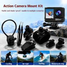 Action Camera Universal Accessories, First-Person View Chest Strap, Neck Mount Bracket, Helmet Mount Bracket, Cycling Action Camera Mount, Wrist Mount, Action Camera Accessories, Compatible With Xiaoyi, And Other Action Cameras - View 2