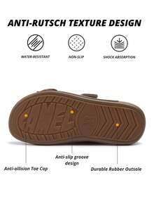 CAMEL CROWN 女款輕便舒適休閒 Birkenstock 風格涼鞋，耐穿適合夏季戶外穿著 - 灰色 - 查看 4