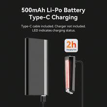 ROCKBROS 1PC Lampu Belakang Sepeda dengan Tiga Sensor (Rem, Getaran, Cahaya), Waktu Penggunaan 27 Jam, Mode Tidur Cerdas, Pengaktifan Getaran, 10 Mode Pencahayaan; Cocok untuk Sepeda Gunung dan Sepeda Balap, Aksesori Bersepeda - Grey - View 6