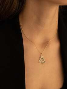 1pc Elegant Pendant Necklace Women's Christmas Party Accessory Gift - 1# - View 5