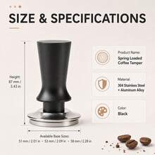 51/53/58mm Coffee Distributor And Tamper, Stainless Steel Coffee Tamper With Aluminum Alloy Handle, Professional Espresso Distribution Tool, Spring-Loaded Tamper, Barista Professional Equipment - Multicolor - View 6