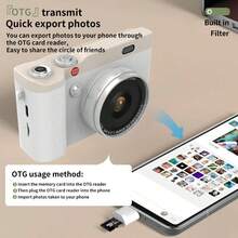 New Digital Camera Vintage CCD High Definition Flip Screen Entry Level DSLR Camera 4K High Pixel Dual Lens Fill Light Gift For Friends Classmates Holiday - View 11