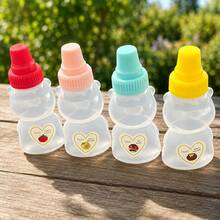 12/6/4/2pcs Bear-Shaped Squeeze Bottles, Sauce Dispenser, Portable Condiment Container, Lunch Box Accessory, Kitchen Gadget, Suitable For Ketchup, Honey, Salad Dressing, Chili Sauce - Multicolor - View 4