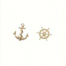 2pcs Mediterranean Style Handles, Rust-Proof, Cabinet Door Decor, Vintage Drawer Furniture Cabinet Single Hole Handle, Helm Handle, Anchor Handle - Multiple Styles - View 6