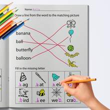 Early Learning Phonics Notebooks With Letter Sounds, Vocabulary Matching, Missing Letter Practice, Bossy R Chunks, L-Blends, Sight Word Am/An Activities, Reading Readiness And Word Recognition Practice - Early Learning Phonics Notebooks - View 4