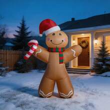 6ft Christmas Inflatable Gingerbread Man, Outdoor Inflatable Christmas