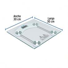 Báscula Digital para Baño Foset Basic de 180 kg, Báscula Corporal con Base de Vidrio Templado Transparente de 6 mm y 4 Sensores de Alta Precisión, División de 10 g, Mide en kg y lb, Apagado Automático, Indicador de Batería Baja, Incluye 2 Pilas AAA - Blanco - Ver 2
