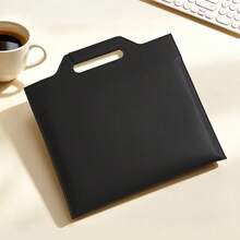 A4 PU Leather Document Holder Portfolio Folder, Large Capacity Handheld Business Briefcase File Organizer For Office School Travel Document Storage - Single Piece - View 16