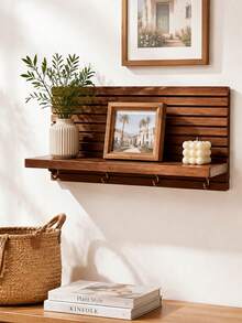 Solid Wood Entryway Storage Rack, Wooden Key Holder, Suitable For Living Room, Bedroom And Study - View 7