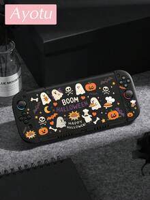Ayotu Ghost & Bat & Pumpkin Theme Switch Protective Case, Compatible With New Switch 2 (2025)/Switch NS/Switch OLED, Can Be Used In Docking Station Without Removing Protective Case, Universal Game Controller Protective Cover, Switch Game Accessories, Anti-Drop Anti-Scratch, Halloween Theme. - View 8