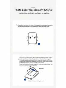 HPRT MT53 Mini 3-Inch Adhesive ZINK Inkless Thermal Photo Paper, Consumables For Pocket Photo Printer - View 9