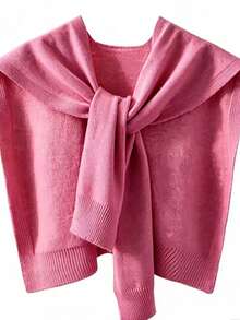 Cardigan Luaran Wanita Warna Polos, Model Baru, Cocok untuk Kantor, Ruangan Ber-AC, Ukuran Kecil, dan Pelindung Bahu (Kamisol). - MultiWarna - View 3