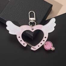 Cute Angel Wings Heart Keychain Lollipop Charm Sweet Phone Charm Bag Charm Y2K Aesthetic Accessory - Multicolor - View 5