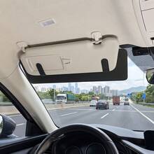 XIJIANBAO Car Sun Visor Extender, Multi-Functional Storage Panel, PU Leather, Can Store Cards, Anti-Glare, UV Protection, Adjustable Back Clip, Suitable For Various Car Models, Car Interior Accessories, Holiday Gift For Car Enthusiasts - A - View 5