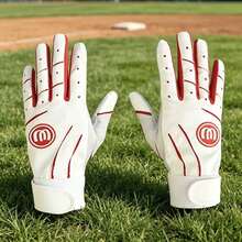 Sarung Tangan Baseball Kulit Domba, Anti Selip, Bernapas, Tahan Lama - Merah - View 11