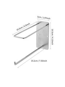 Stainless Steel Seamless Clothes Hanger Clip Storage Rack Multifunctional Wall Mounted Storage Hook Key Decoration Hanging Rack Washing Tool Cloth Wall Rack Applicable To The Kitchen Bathroom Garage - Multicolor - View 6