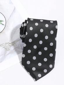 Vintage Polka Dot Neck Tie, Business Party Preppy Style Suit Accessory For Men Women - Multicolor - View 8
