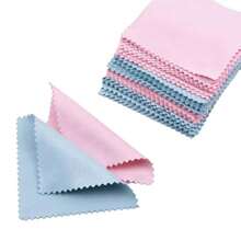 10/20pcs Jewelry Cleaning Cloth Pink Polishing Cloth Suitable For Sterling Silver, Gold, Platinum - Multicolor - View 2