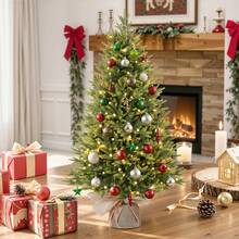 SHARECONN 2FT 3FT 4FT 5FT  Pre-Lit Artificial Mini PE Christmas Tree For Xmas Decorations - UK Plug(220-240V) - View 1