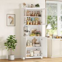 Glass Display Cabinets - White - View 2