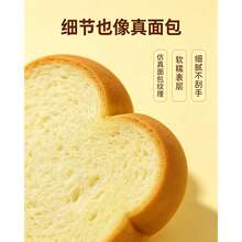 1pc Cute Toast Bread Squishy Fidget Toy, Super Soft Slow Rebound Squeeze Toy, Simulation Toast‑Shaped Stress Relief Decompression Toy, Creative Desktop Ornament For Party Holiday Gift - Multicolor - View 1