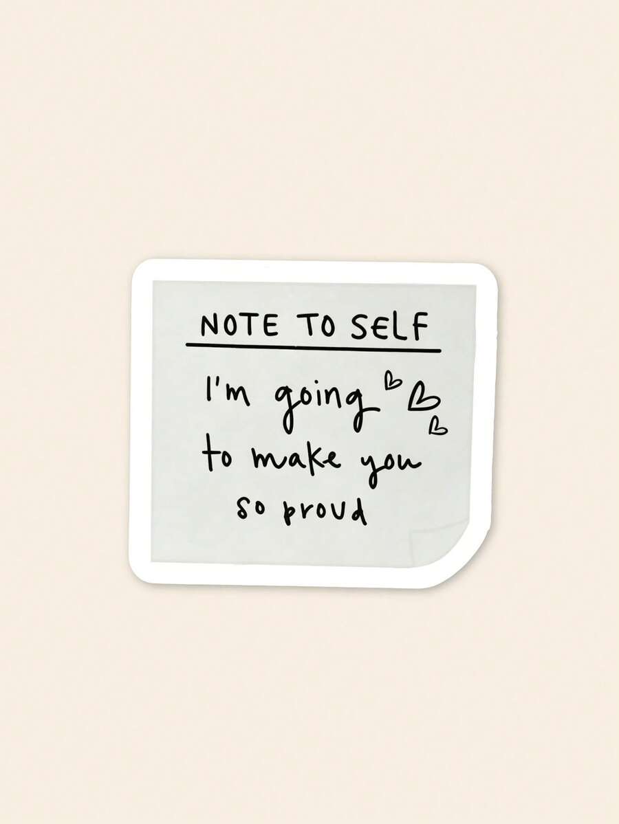 1 st Note To Self-klistermärken, Make You So Proud, självhäftande lapp med positiv självbekräftelse, positivitetsgåva, uppmuntrande ord, självkärlek för kvinnor - Multifärgad - Visa 1